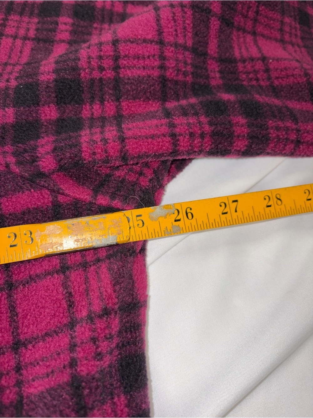 Columbia Pink and Black Plaid Fleece Zip-Up Sweater lot B - Picture 4 of 5